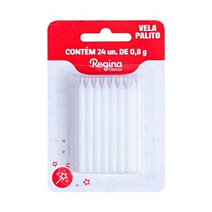 VELA PALITO BRANCA C/24 UNIDADES - REGINA