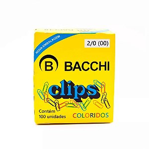 CLIPS Nº 2/0 (00) COLORIDO C/100 UNIDADES - BACCHI