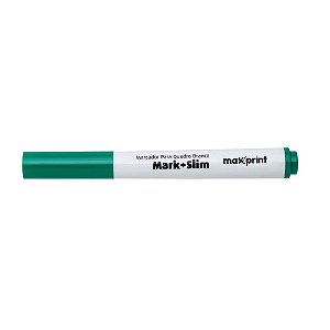 MARCADOR PARA QUADRO BRANCO MARK+ SLIM VERDE - MAXPRINT