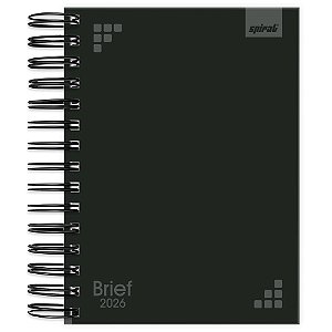 AGENDA DIÁRIA BRIEF 2026 PRETA 176 FOLHAS - SPIRAL
