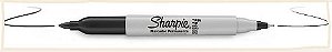 MARCADOR PERMANENTE TWIN TIP PRETO - SHARPIE