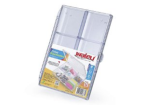 CAIXA ORGANIZADORA C/6 DIVISÓRIAS CRISTAL - WALEU