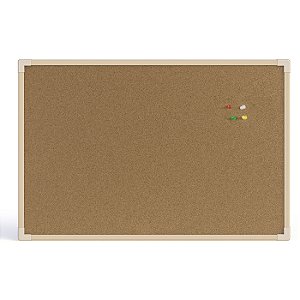 QUADRO AVISO CORTIÇA MOLDURA MADEIRA NEO 60CMX40CM - STALO