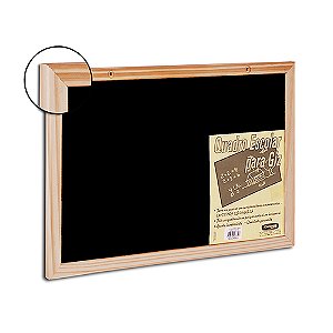 QUADRO NEGRO STD MOLDURA MADEIRA PINUS 60X80 - CORTIARTE