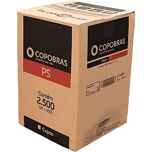 COPO DESCARTÁVEL PS 50ML BRANCO C/2500 UNIDADES - COPOBRAS