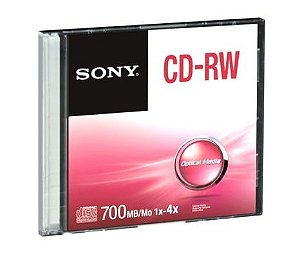 CD-RW REGRAVÁVEL 700MB SLIM - SONY