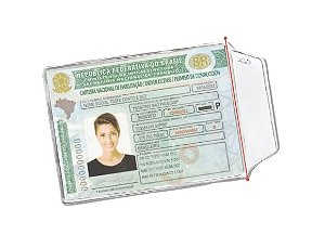 PROTETOR PORTA DOCUMENTOS C/ABA 65MMX90MM C/100 UNIDADES - ACP