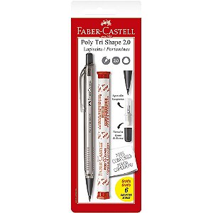 LAPISEIRA POLY TRI SHAPE 2.0MM PRETA - FABER-CASTELL