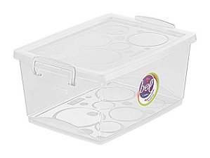 ORGANIZADOR COM TRAVA 7,5L CRISTAL - ORDENE