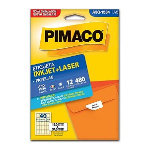 ETIQUETA A5Q-1534 12 FOLHAS - PIMACO