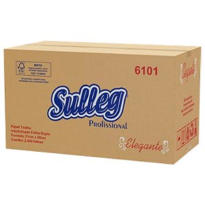 PAPEL TOALHA INTERFOLHADO FOLHA DUPLA C/2400 FLS - SULLEG