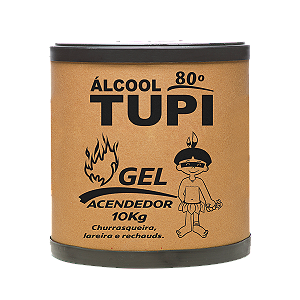 ÁLCOOL GEL TUPI ACENDEDOR 80º INPM - 10KG