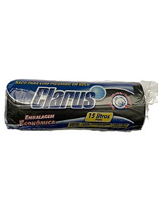 SACO PARA LIXO 15 LITROS PRETO C/60 UNIDADES - CLARUS