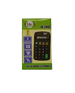 CALCULADORA ELETRÔNICA DE BOLSO ID-2042 8 DÍGITOS - IDEA