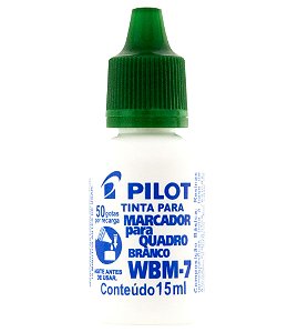 TINTA MARCADOR QUADRO BRANCO WBM-7 VERDE 15ML - PILOT