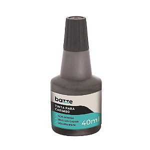 TINTA PARA CARIMBO PRETA 40ML - BAZZE