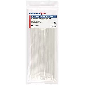 ABRAÇADEIRA DE POLIAMIDA 300MMX4,7MM T80I NATURAL C/100 UNIDADES - HELLERMANNTYTON