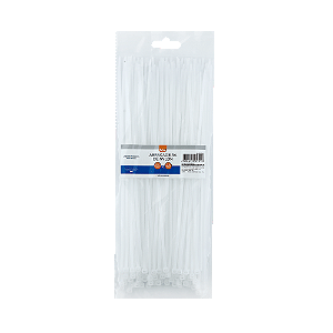 ABRAÇADEIRA DE NYLON 200MMX2,5MM BRANCA C/100 UNIDADES - BRW