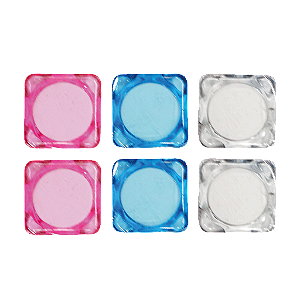 IMÃ MAGNÉTICO 30MM COLORIDO TRANSPARENTE QUADRADO C/6 UNIDADES - KIT
