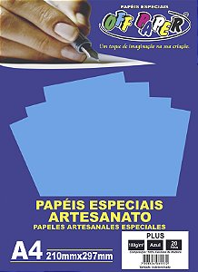 PAPEL PLUS 180G/M² A4 AZUL C/20 FLS - OFF PAPER