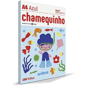 PAPEL CHAMEQUINHO A4 AZUL - 100 FLS