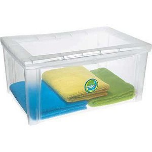 ORGANIZADOR PLÁSTICO LARGO ALTO 65L CRISTAL - ORDENE