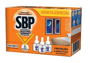 SBP ELÉTRICO LÍQUIDO 45 NOITES REFIL C/3 UNIDADES DE 35ML