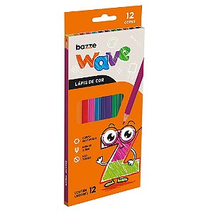 LÁPIS DE COR WAVE 12 CORES - BAZZE