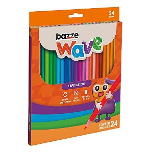 LÁPIS DE COR WAVE 24 CORES - BAZZE