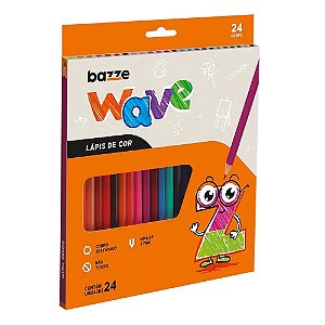 LÁPIS DE COR WAVE 24 CORES - BAZZE