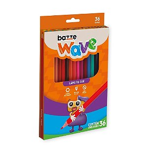 LÁPIS DE COR WAVE 36 CORES - BAZZE