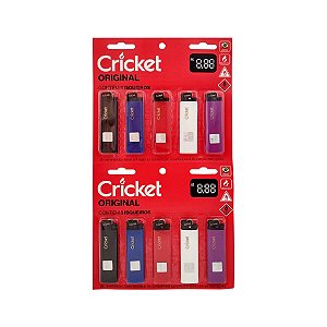 ISQUEIRO ORIGINAL CLASSIC GRANDE C/10 UNIDADES - CRICKET