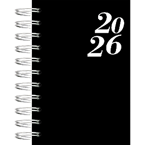 AGENDA ESPIRAL CAPA DURA SINGLE PRETA 2026 160 FLS - KIT
