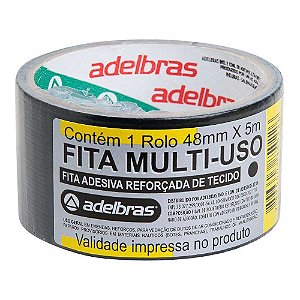 FITA ADESIVA REFORÇADA MULTIUSO "SILVER TAPE" 48MMX5M PRETA - ADELBRAS