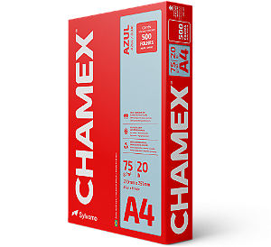 PAPEL CHAMEX COLORS A4 75 210MMX297MM AZUL - 500 FLS