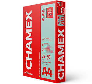 PAPEL CHAMEX COLORS A4 75 210MMX297MM VERDE - 500 FLS