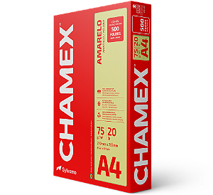 PAPEL CHAMEX COLORS A4 75 210MMX297MM AMARELO - 500 FLS