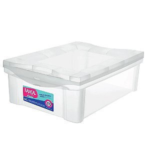 ORGANIZADOR PLÁSTICO MÉDIO 13,5L CRISTAL - ORDENE