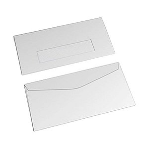 ENVELOPE OFÍCIO BRANCO 114MMX229MM 75G S/RPC C/JANELA C/100 UNIDADES - CELUCAT