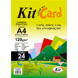 PAPEL COLOR SET KIT CARD A4 COLORIDO 12 CORES C/24FLS - KIT