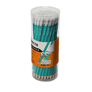 LÁPIS GRAFITE COM BORRACHA TURQUESA HB C/72 UNIDADES - BAZZE