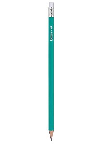 LÁPIS GRAFITE COM BORRACHA TURQUESA HB - BAZZE
