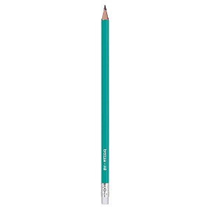LÁPIS GRAFITE COM BORRACHA TURQUESA HB - BAZZE