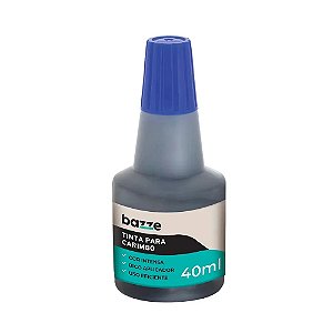 TINTA PARA CARIMBO AZUL 40ML - BAZZE