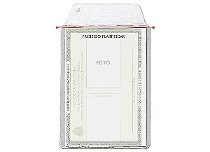 PROTETOR PORTA DOCUMENTOS C/ABA 75MMX105MM C/100 UNIDADES - ACP
