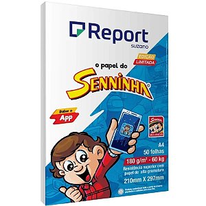 PAPEL REPORT SENNINHA A4 180G 210MMX297MM BRANCO - 50 FLS