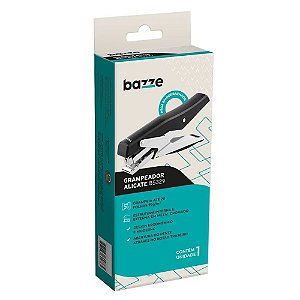 GRAMPEADOR ALICATE B5329 METÁLICO PRETO 25 FOLHAS - BAZZE