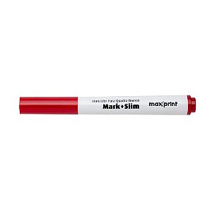 MARCADOR PARA QUADRO BRANCO MARK+ SLIM VERMELHO - MAXPRINT