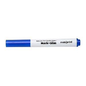 MARCADOR PARA QUADRO BRANCO MARK+ SLIM AZUL - MAXPRINT