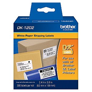 ETIQUETA DK-1202 PARA ENDEREÇO PADRÃO 62MMX100MM C/300 ETIQUETAS - BROTHER